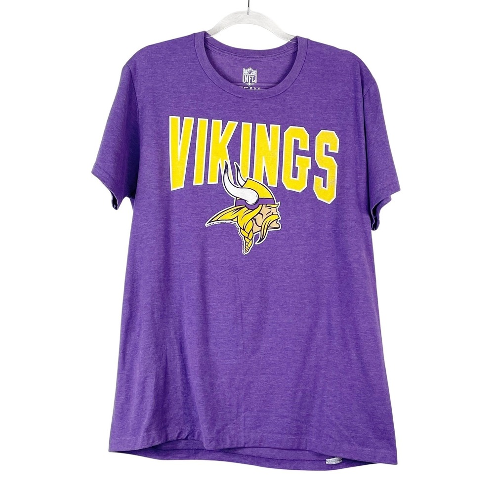NFL Team Apparel Men's Minnesota Vikings T-Shirt Size Large Cotton Blend GUC